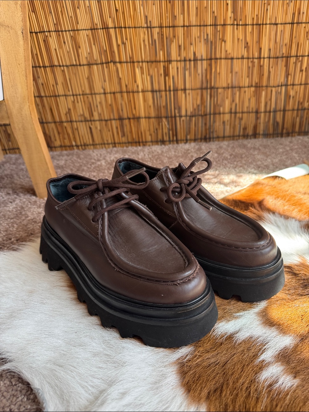 ALOHAS Tycoon loafers in coffee brown size 36